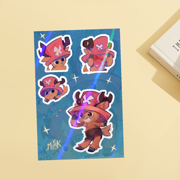 Chopper Coated Paper Stickers Sheet
