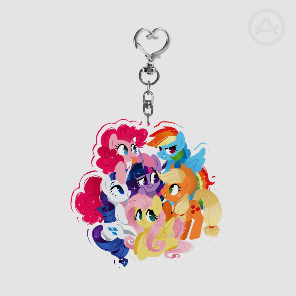 Mane 6 Clear Acrylic Keychain