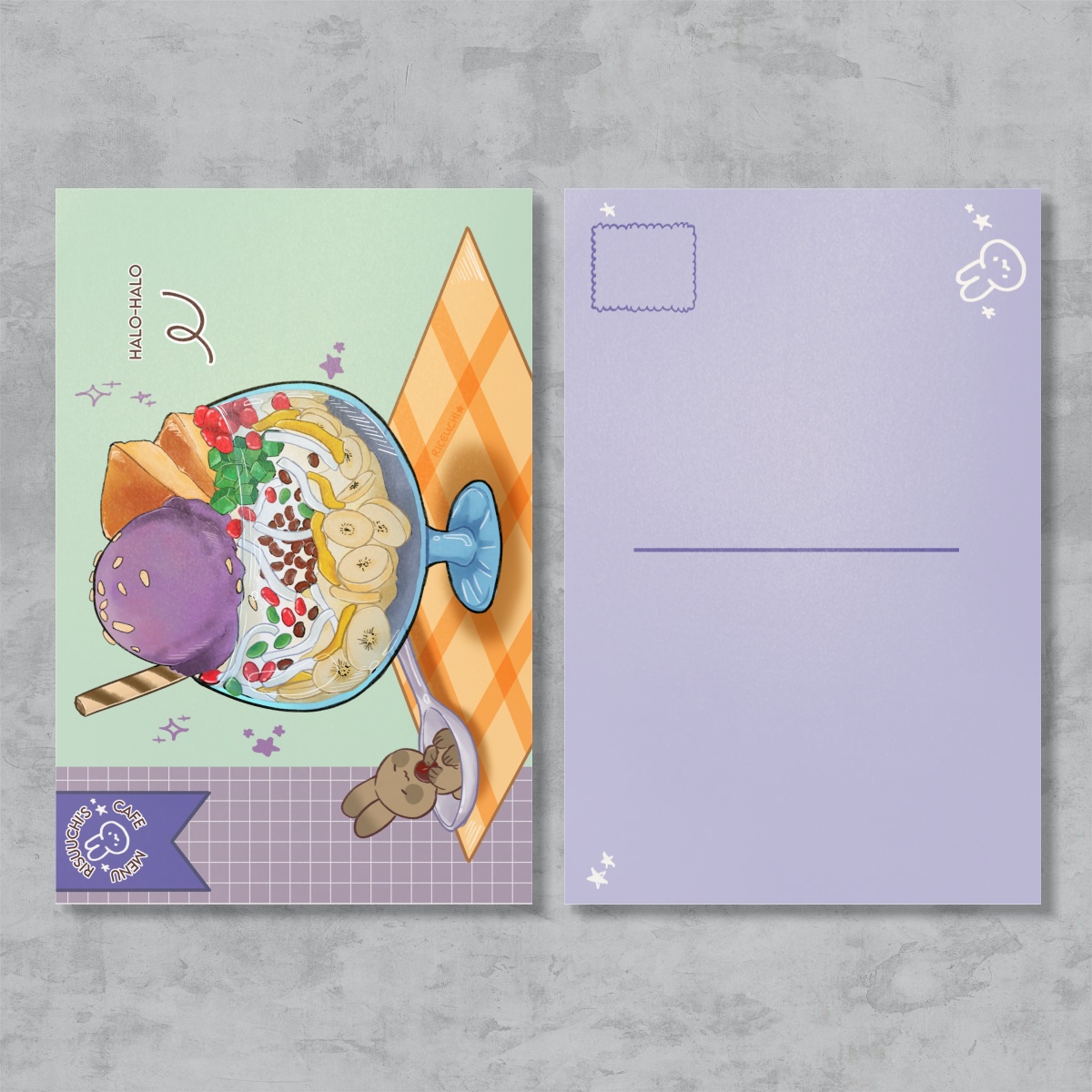 Café Menu Series: Halo-Halo || Postcard