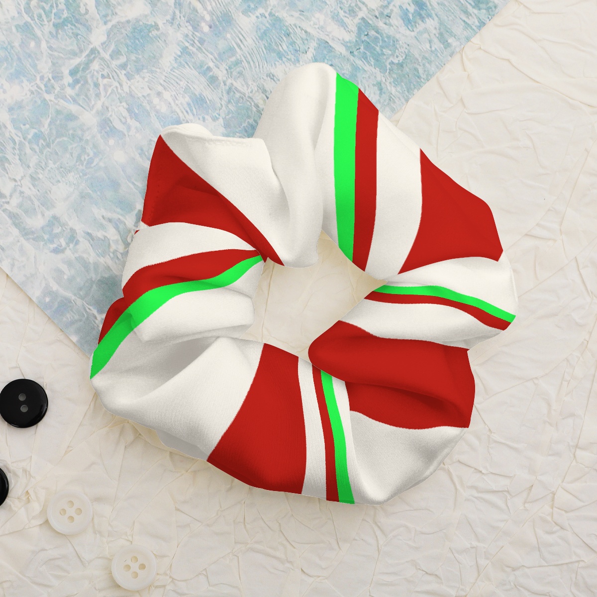 Candy's Stripes Round Scrunchie