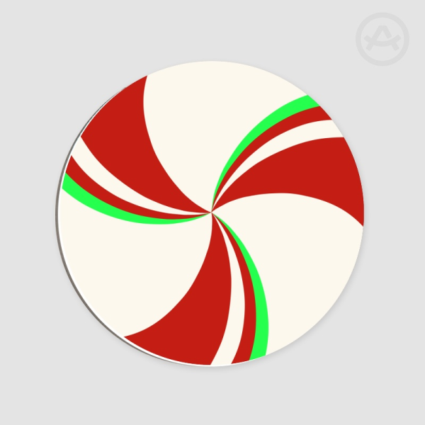 Candy's Stripes Clear Acrylic Coaster