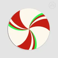 Candy's Stripes Clear Acrylic Coaster