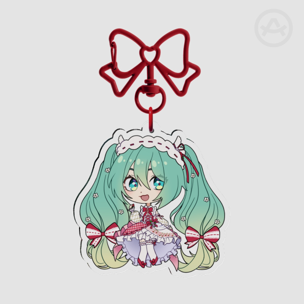 Strawberry Miku Keychain
