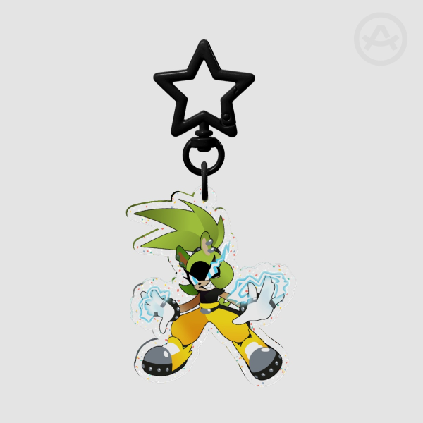 Surge the Tenrec Glitter Acrylic Keychain