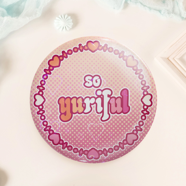 So Yuriful Round Badge