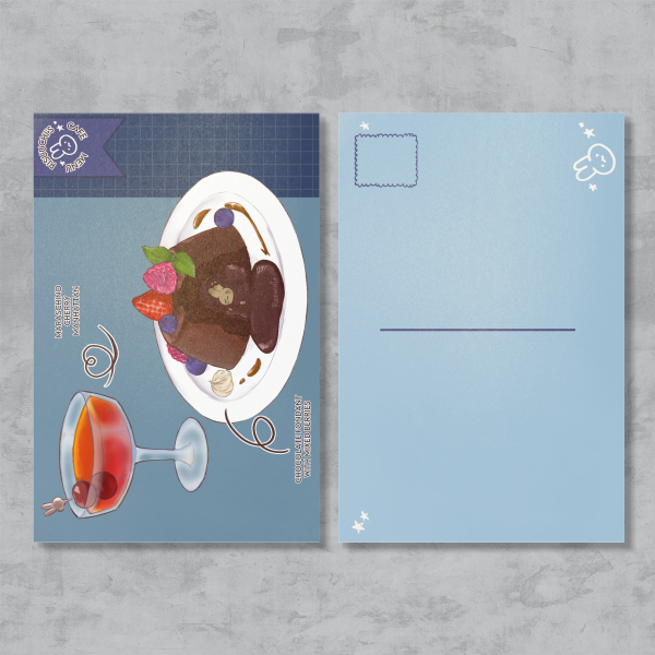 Café Menu Series: Chocolate Fondant || Postcard
