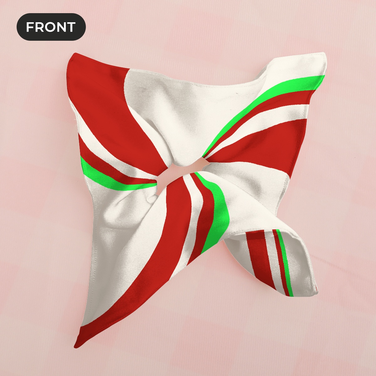 Candy's Stripes Square Scrunchie