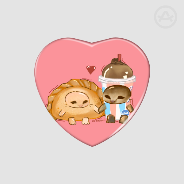 el combito heart shaped pin (chicken and cola flavor)