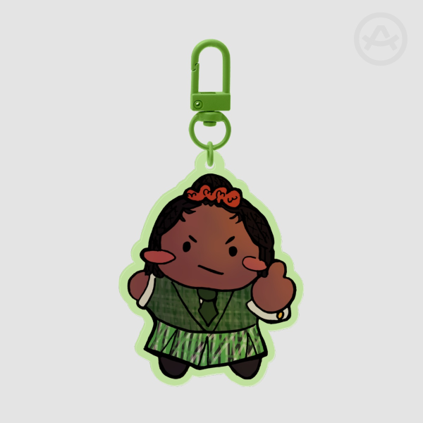 chibi middle finger duke keychain