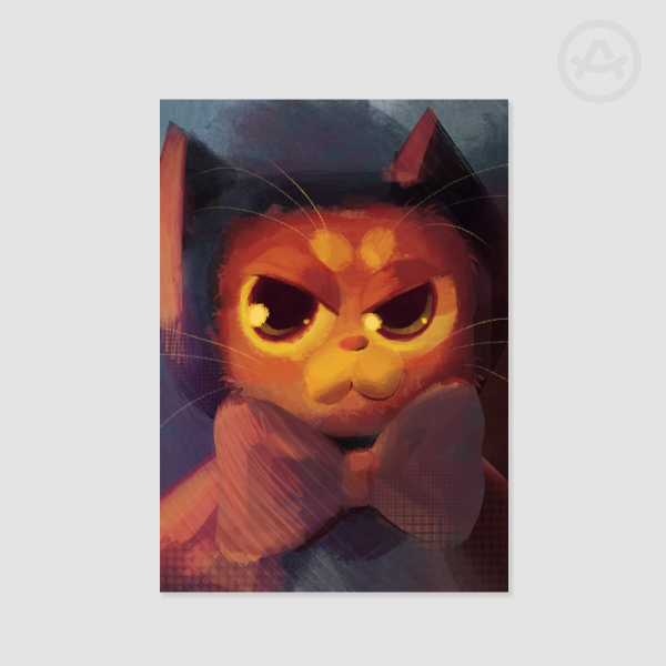 Poster cat with bow