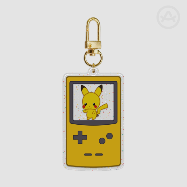 Pikachu Epoxy Glitter Keychain