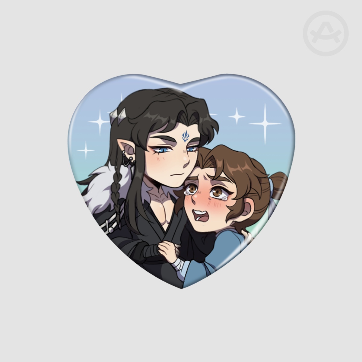 Moshang Heart Shape Holo Badge