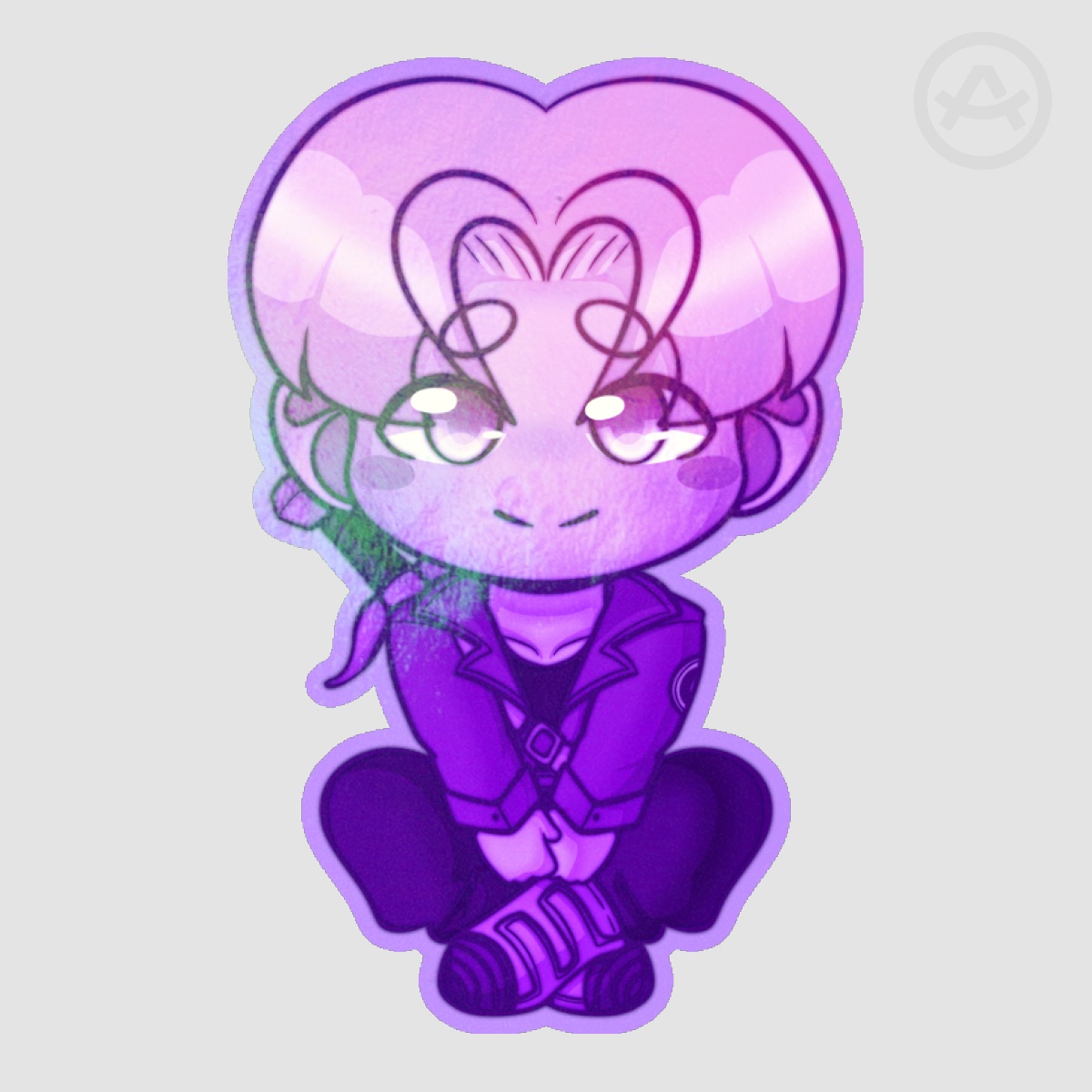Lil Purple Trunks Die Cut Sticker (Holo)