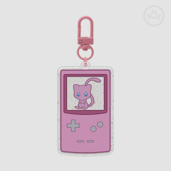 Pokemon Mew Epoxy Glitter Keychain