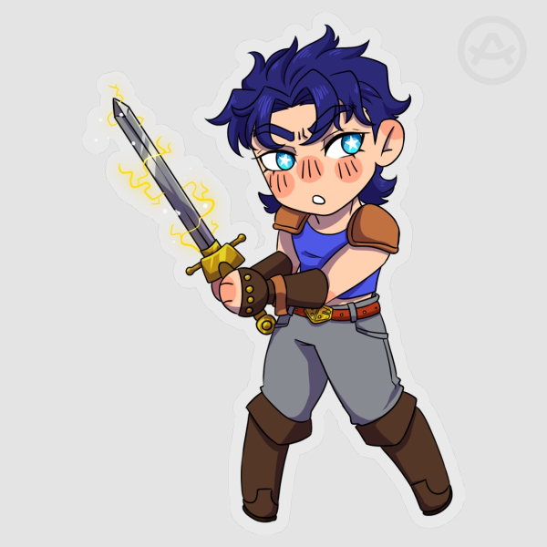 Jonathan Joestar Clear Sticker
