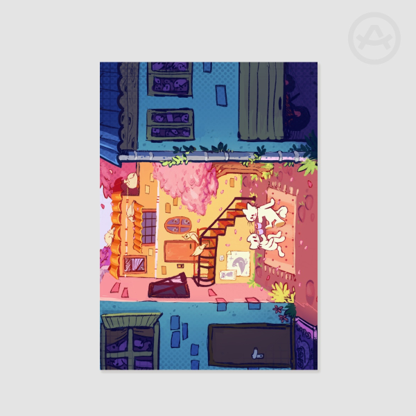 Poster cats on a cute date