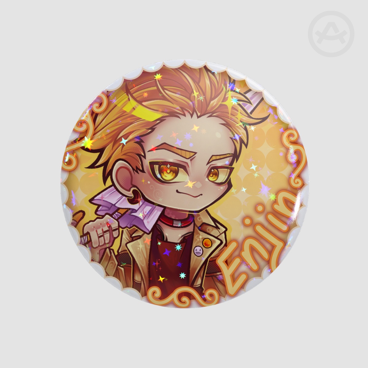 ENJIN ☆ Round star glitter badge