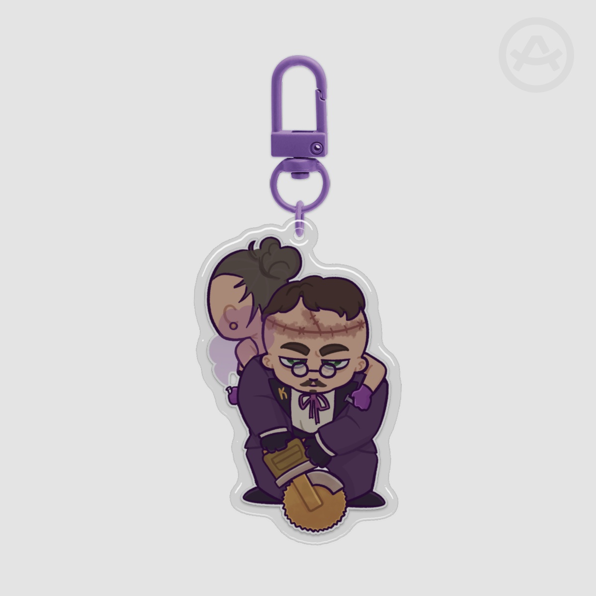 Outlast Trials Epoxy Keychains - Otto and Arora Kress , Kress Twins