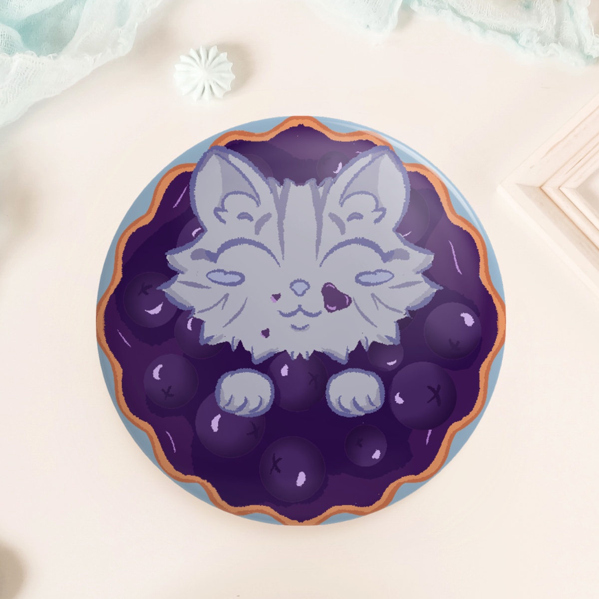 Kitty's Cake ||Button Pin
