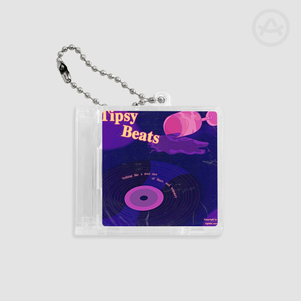 Tipsy Beats Album Vinyl Keychain 🕺🪩