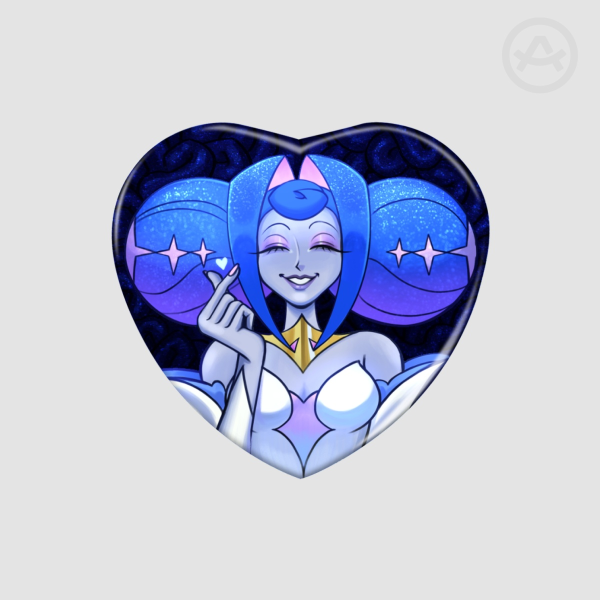 Gwen | Heart Button Pin