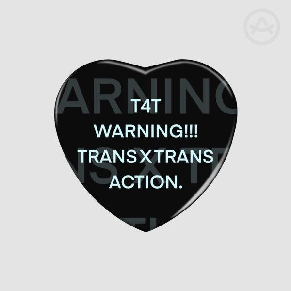 T4T WARNING!!! Heart Shaped Badge