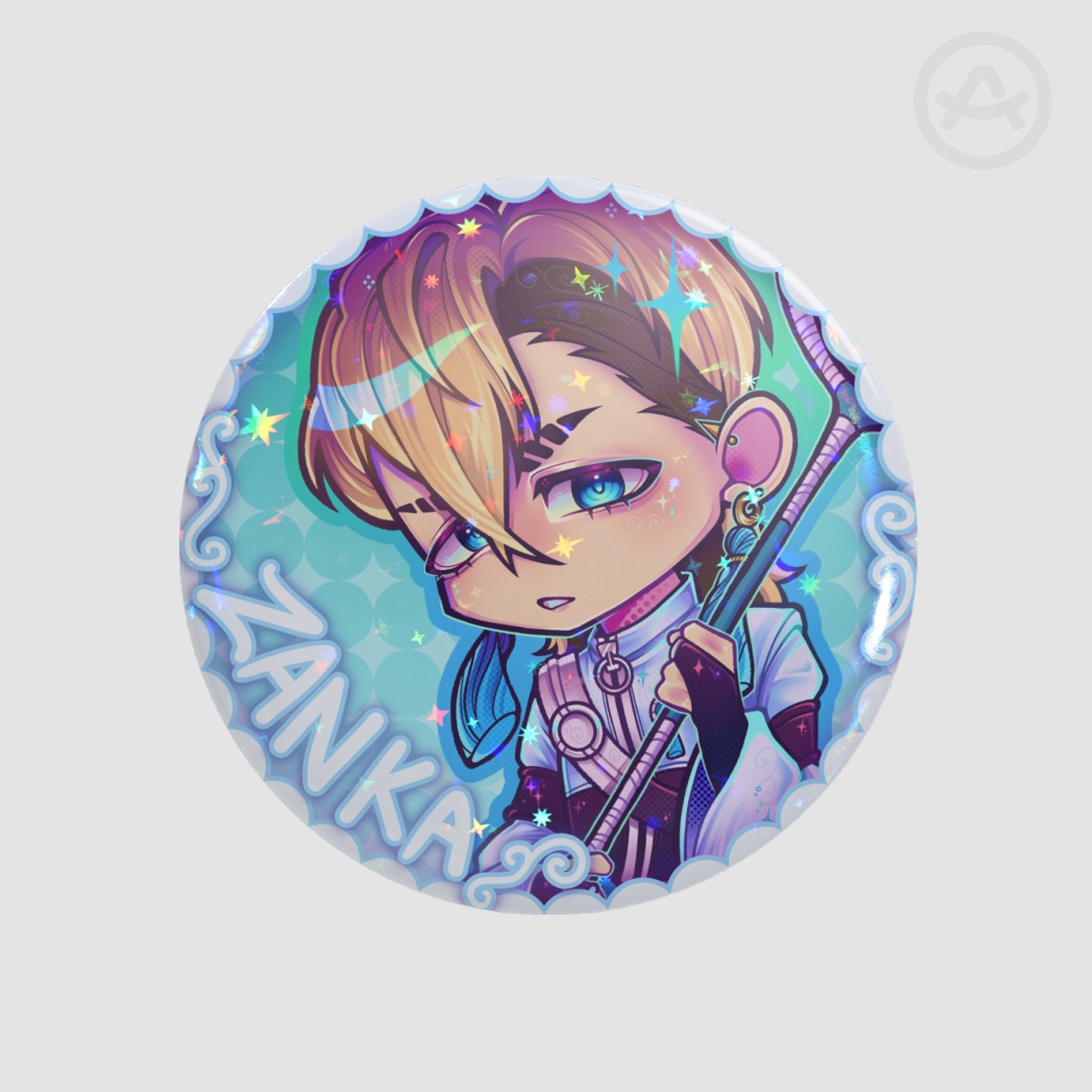 ZANKA ☆ Round star glitter badge