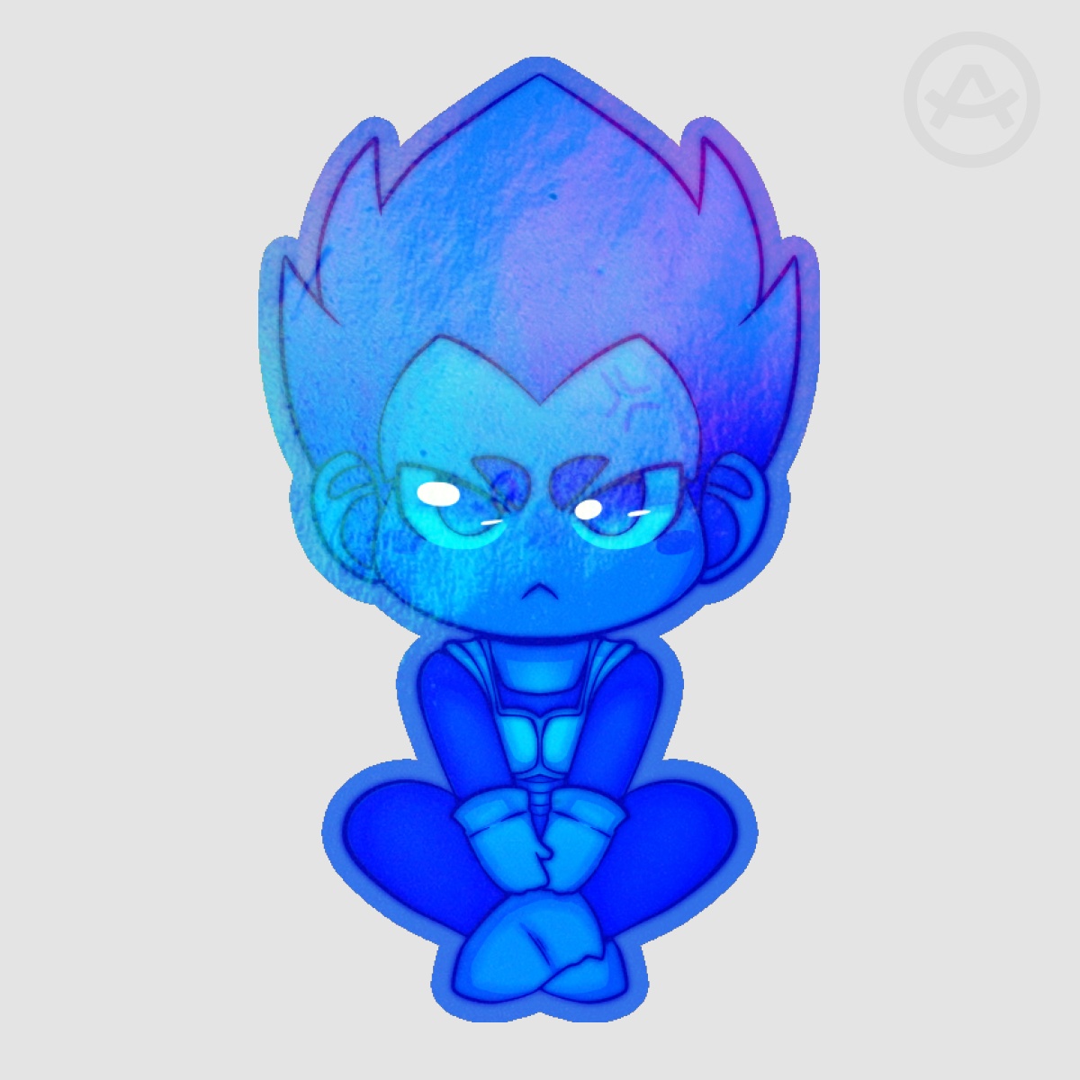 Lil Blue Vegeta Die Cut Sticker (Holo)