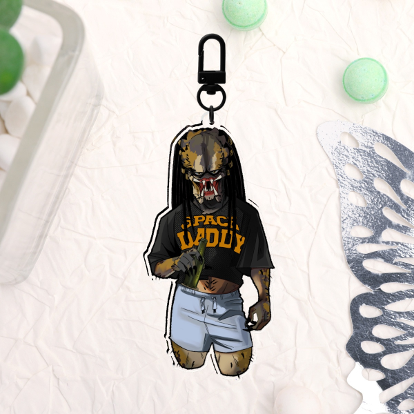 Space Daddy Xar Keychain