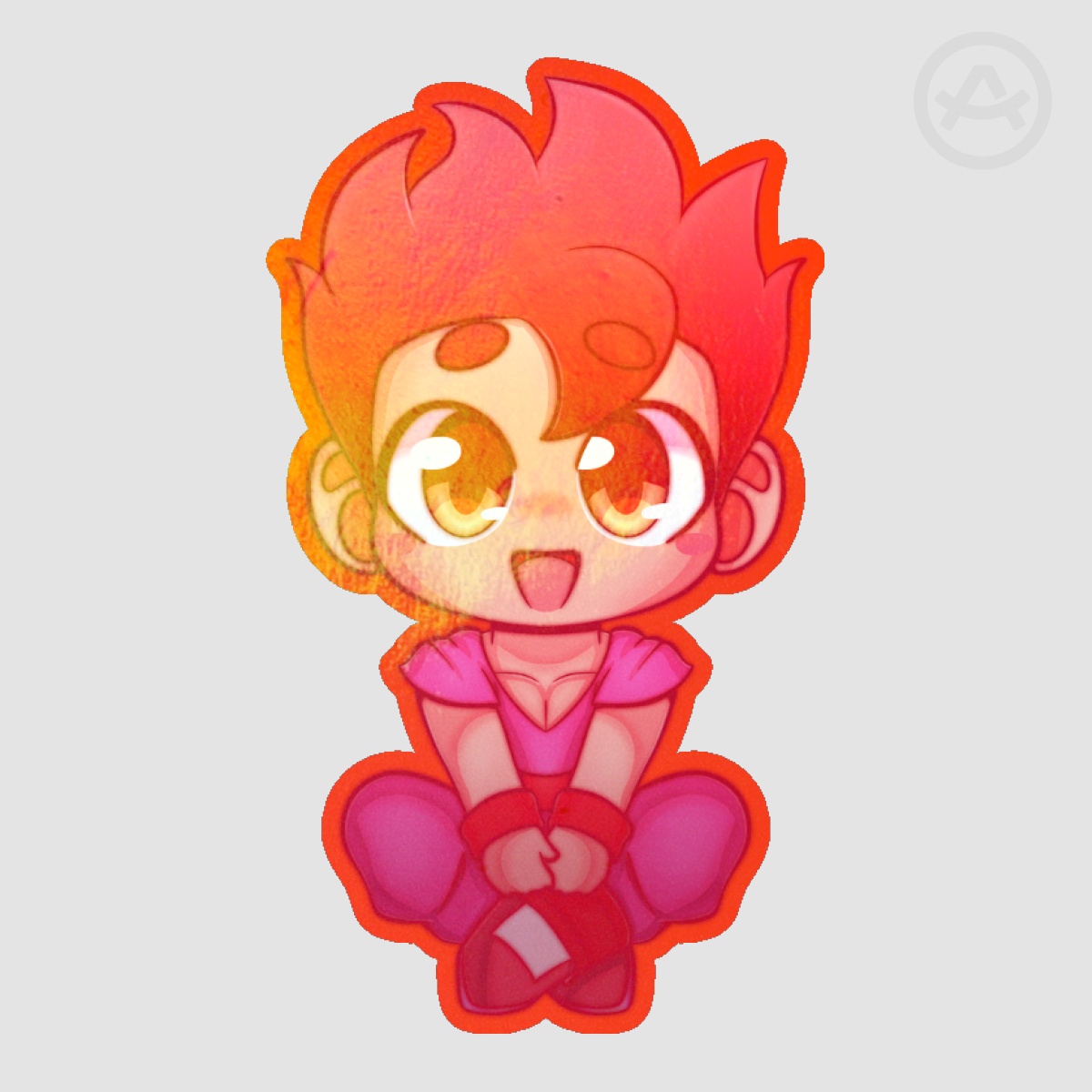 Lil Red Gohan Die Cut Sticker (Holo)
