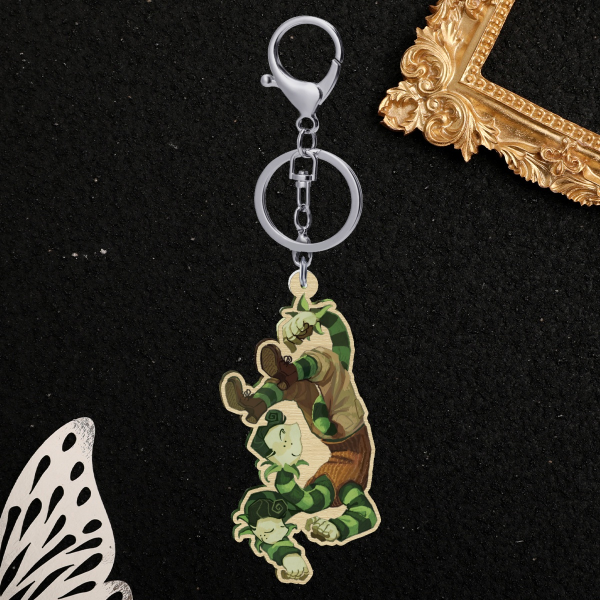 Milkweed: Dangling Dingus - DANDEELION KEYCHAIN (wood)