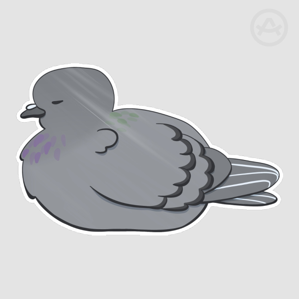 Sleepy Pigeon Sticker