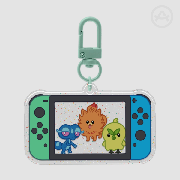 Pokemon Generation 10 Epoxy Glitter Keychain