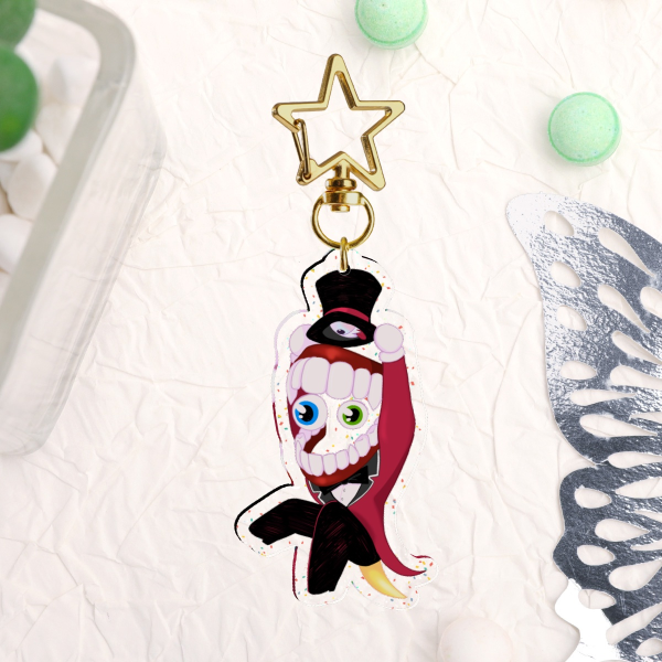 Caine Glitter Keychain