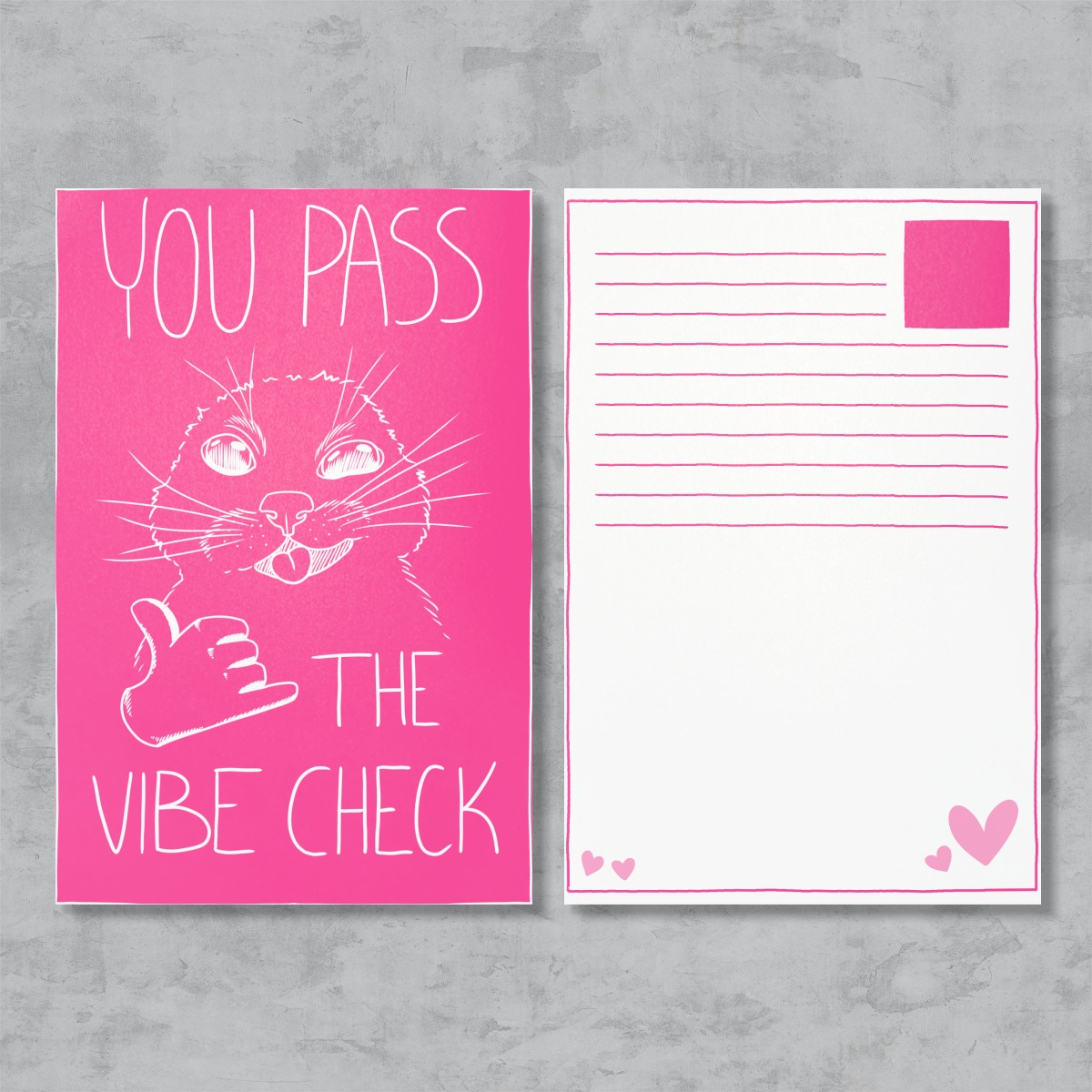 You Pass The Vibe Check Postcard | Genz Memes
