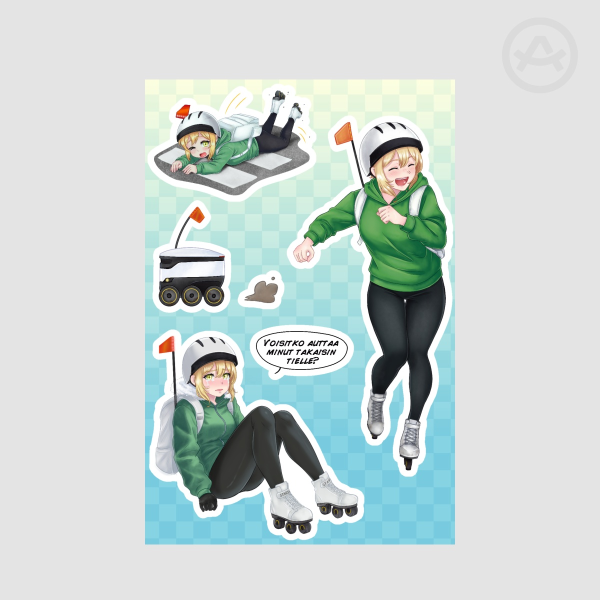 Delivery-Robot-chan Stickers Sheet