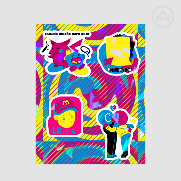 [Doodles][cartoon] LIC. D.G ≡ Coated Paper Stickers Sheet