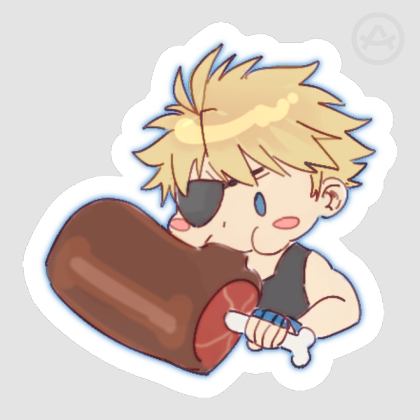 Sin Eating Meat Sticker