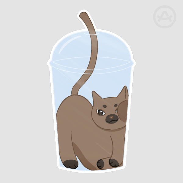 Bubble Tea Cat Sticker