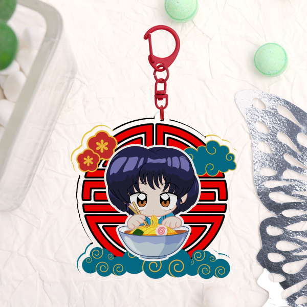 Ranma 1/2 Akane Clear Acrylic Keychain