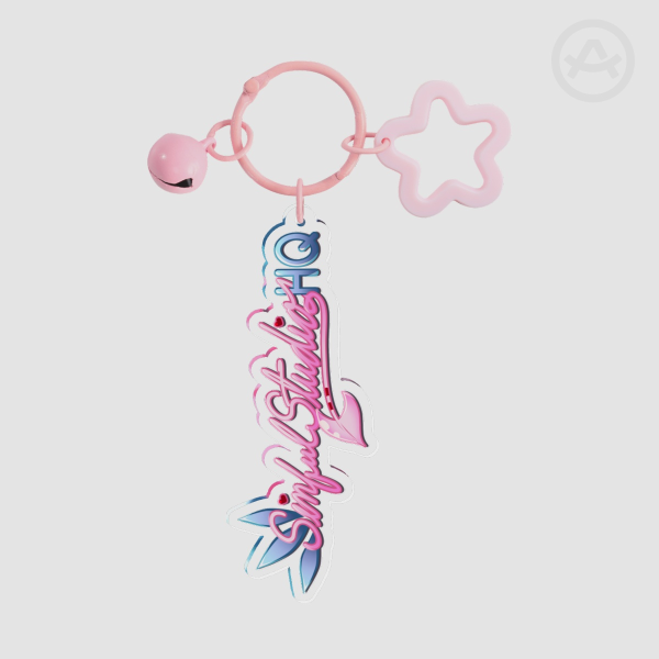 Sinful Studios HQ Name Clear Acrylic Keychain