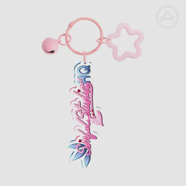 Sinful Studios HQ Name Clear Acrylic Keychain