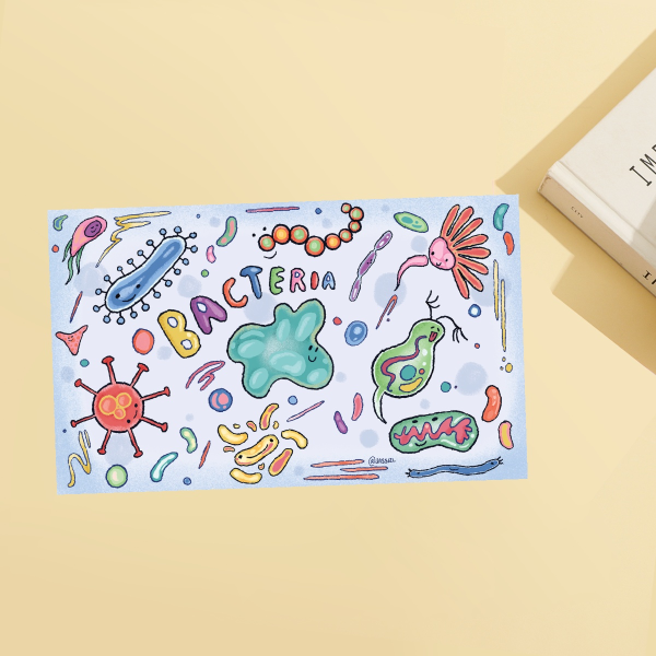 Bacteria sticker sheet