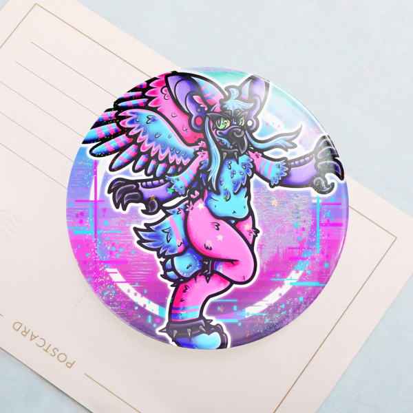 MatchaEXE Griffin Holographic Button