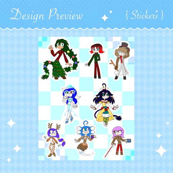 H0ME X0 Winter Fashion Stickers Sheet