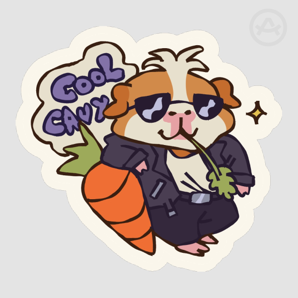 Cool Cavy Guinea Pig Sticker
