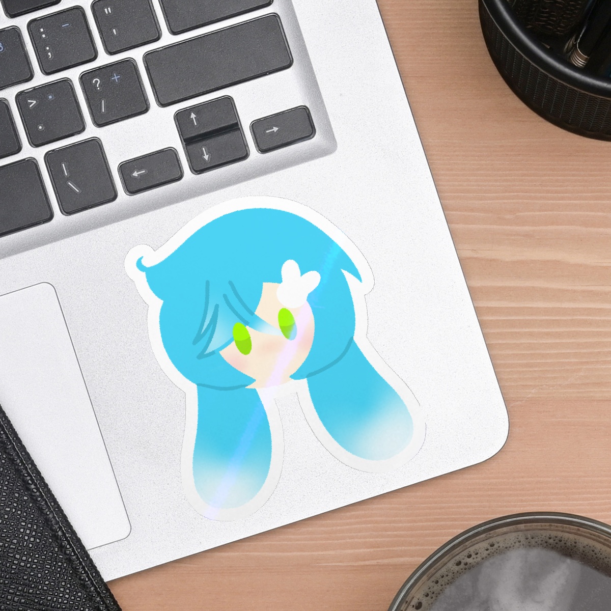 Hatsune Miku White Rabbit Lineless Sticker