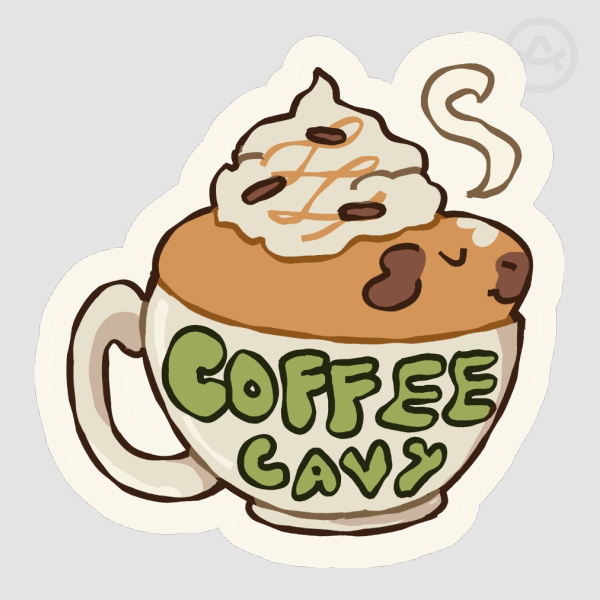 Coffee Cavy Guinea Pig Sticker