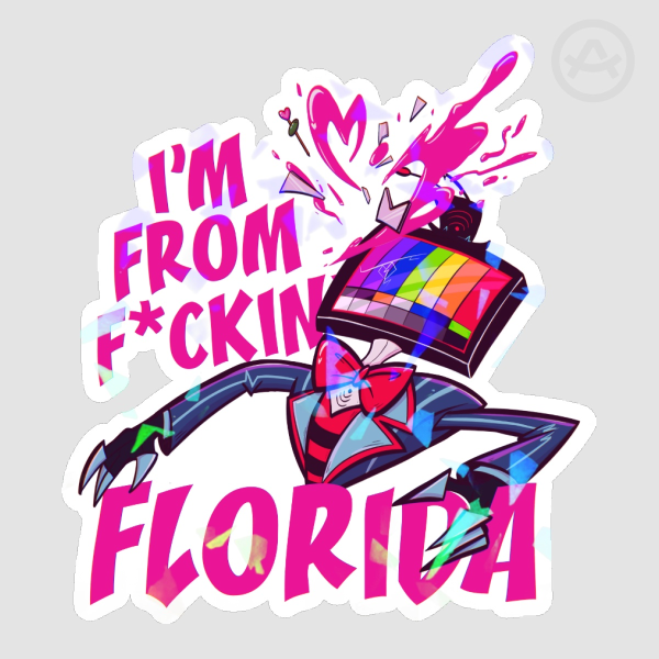 Hazbin Hotel Vox Val From Florida Shiny Sticker