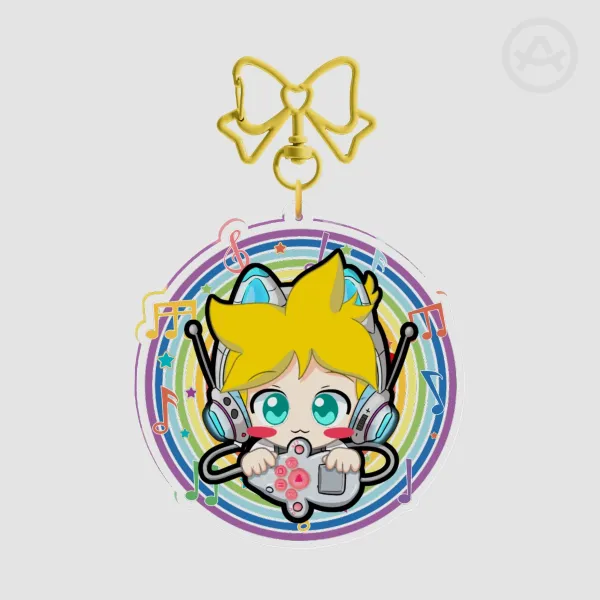 Len Miku Day Vocaloid Clear Acrylic Keychain